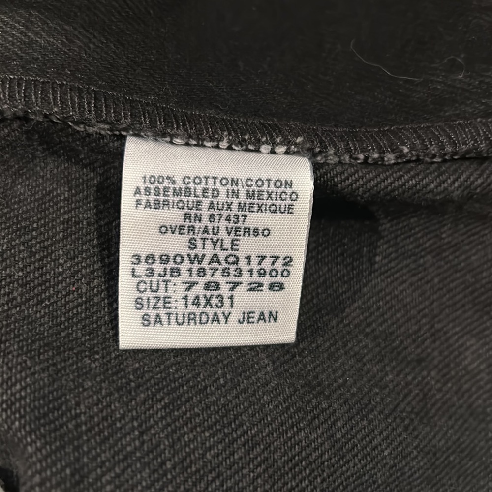 NWT Polo Jeans Company Ralph Lauren Black Saturday Jean 14x31 Vintage - Picture 15 of 16
